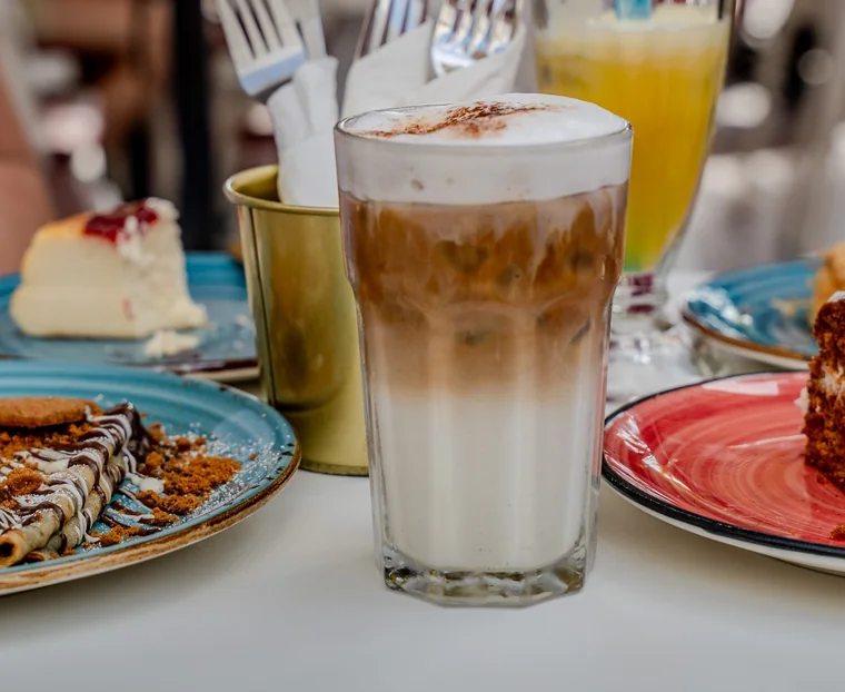 Ice Latte en la terraza